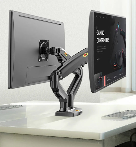 Dual Monitor Arm – 360° Adjustable with USB 3.0